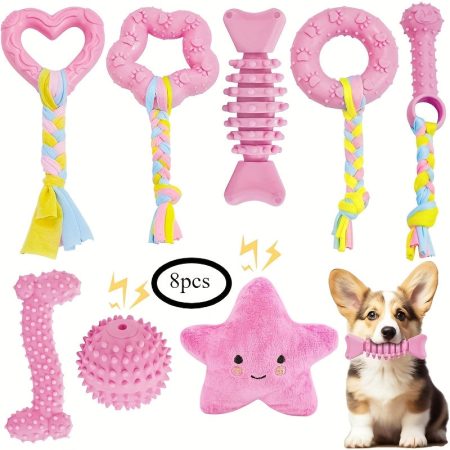 8 Pack Small Dog Chew Toys Small Dog Toy Set Soft and Durable Interactive Small Dog Chew Toys