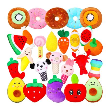 50 Pack Dog Squeaky Toys Bulk, Plush Dog Toys Puppy Chew Toys For Small Medium Dog, Cute Stuffed Pets Squeaky Toys For Dog Puppy Birthday